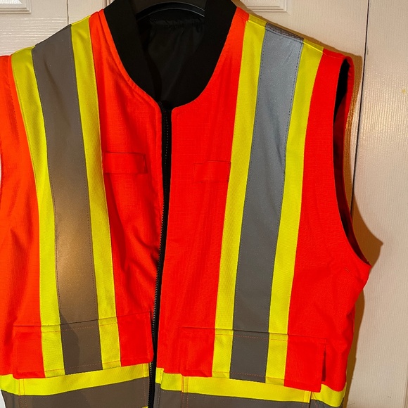 NEVER WORN Mens Forcefield Safety Parka + Removable Bomber Jacket (S) - Orange - Picture 8 of 8